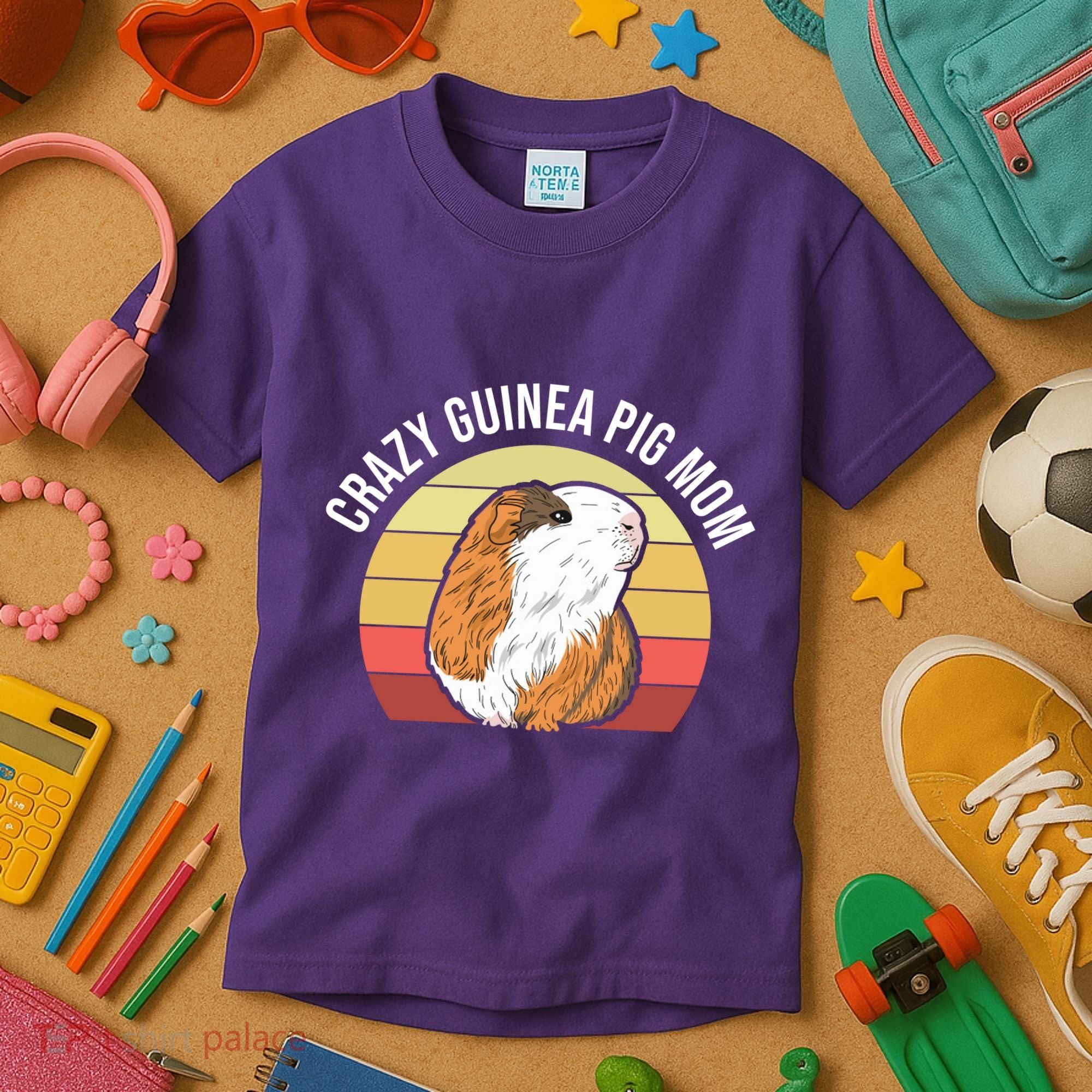 Crazy Guinea Pig Mom Kids T-Shirt