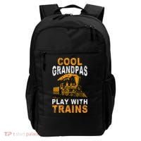 Cool Grandpas Play With Trains Locomotive Train Grandpa Backpack thumb 0
