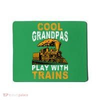 Cool Grandpas Play With Trains Locomotive Train Grandpa Mousepad thumb 0