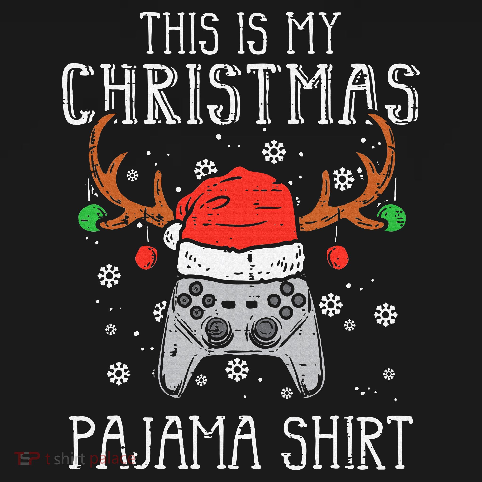 Christmas Gamer Pajama Set Polo