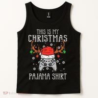 Christmas Gamer Pajama Set Tank Top thumb 2