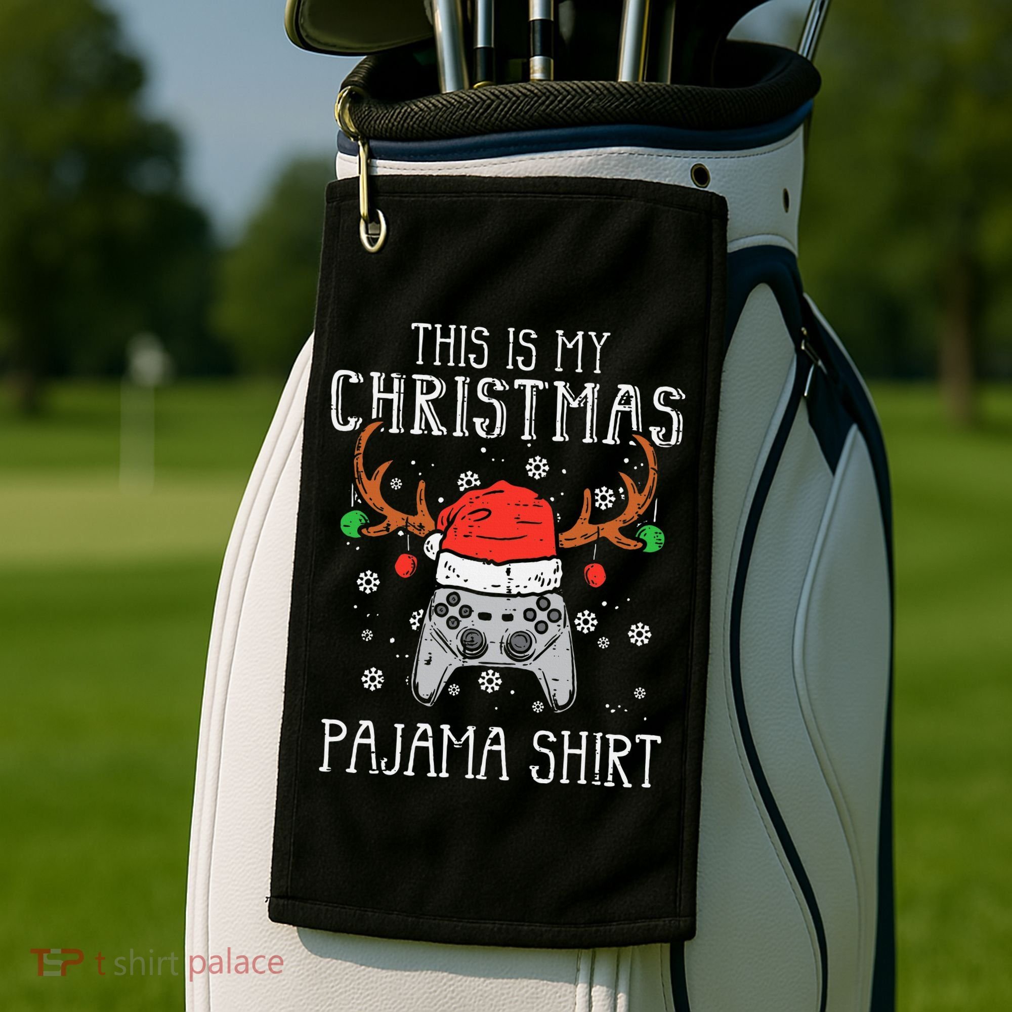 Christmas Gamer Pajama Set Golf Towel
