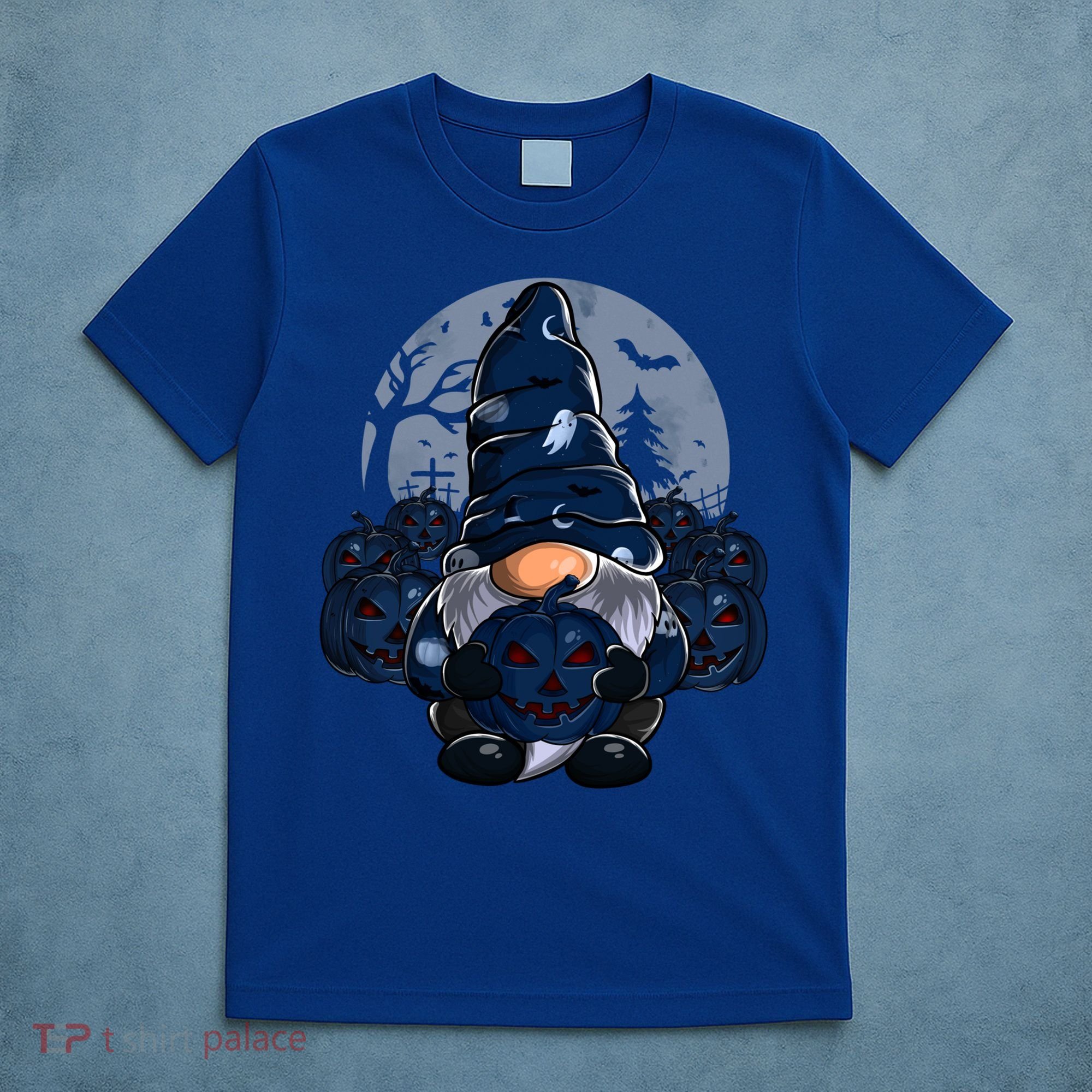 Cute Gnome Pumpkin Moon Funny Boys Girls Halloween Gnomies Cool Gift T-Shirt
