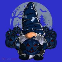 Cute Gnome Pumpkin Moon Funny Boys Girls Halloween Gnomies Cool Gift Mousepad thumb 1