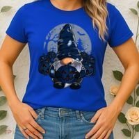 Cute Gnome Pumpkin Moon Funny Boys Girls Halloween Gnomies Cool Gift Women's T-Shirt thumb 2