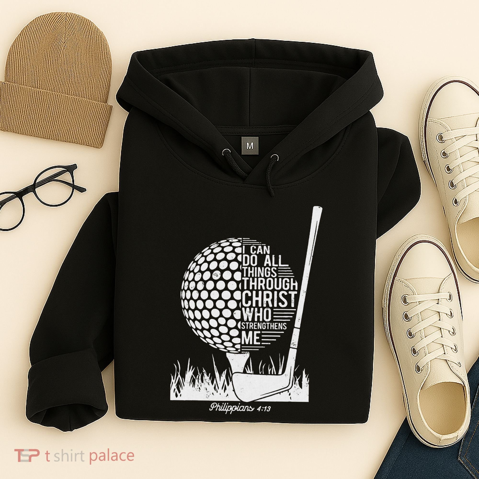Christian Golf Plyer I Can Do All Things Philippians 4 13 Hoodie