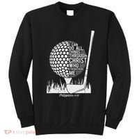 Christian Golf Plyer I Can Do All Things Philippians 4 13 Sweatshirt thumb 0