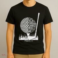 Christian Golf Plyer I Can Do All Things Philippians 4 13 T-Shirt thumb 3
