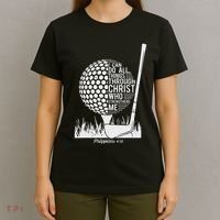 Christian Golf Plyer I Can Do All Things Philippians 4 13 T-Shirt thumb 4