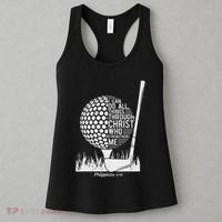 Christian Golf Plyer I Can Do All Things Philippians 4 13 Women's Tank Top thumb 3