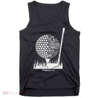 Christian Golf Plyer I Can Do All Things Philippians 4 13 Tank Top thumb 0