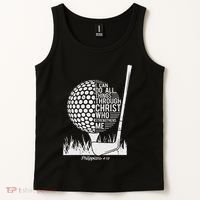 Christian Golf Plyer I Can Do All Things Philippians 4 13 Tank Top thumb 2
