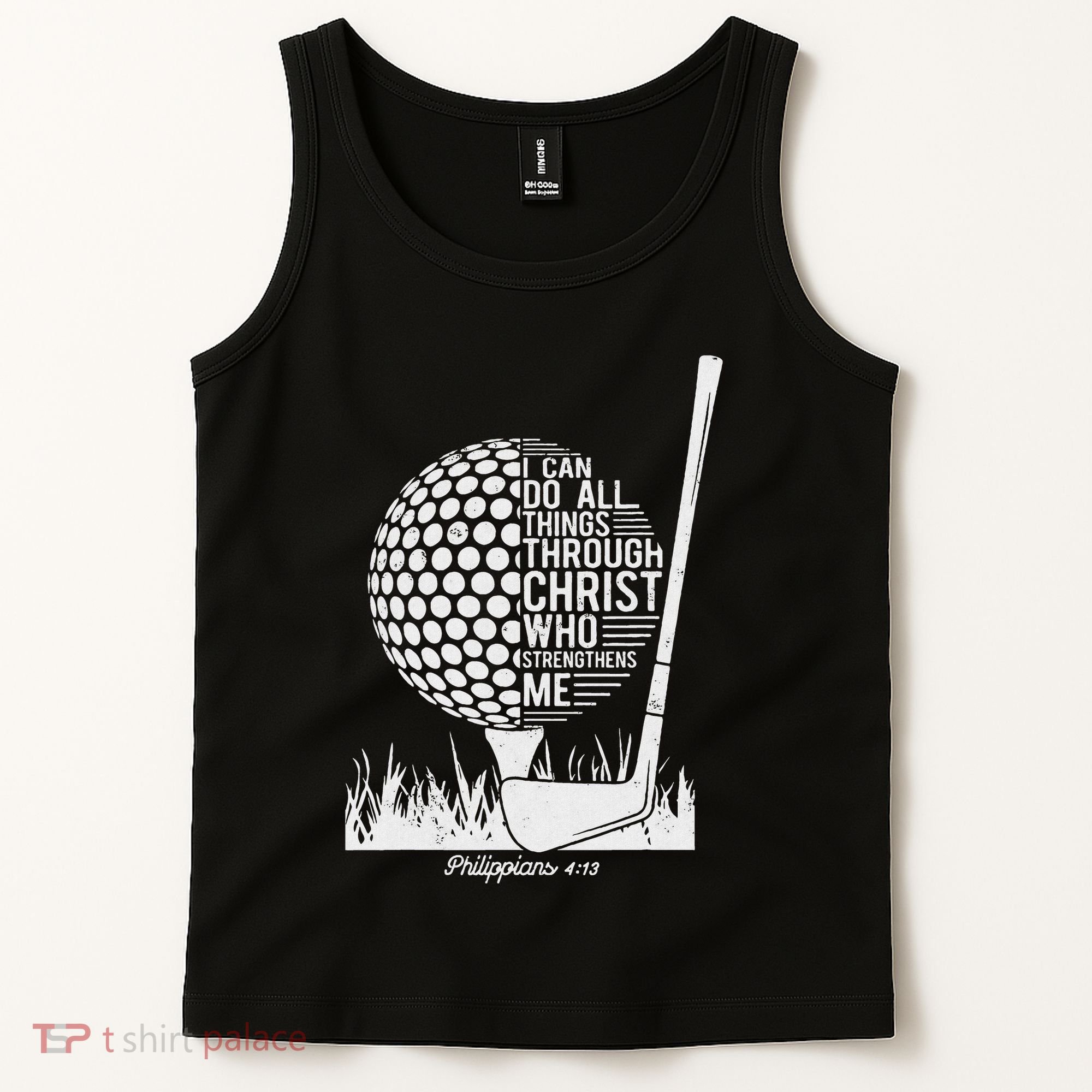 Christian Golf Plyer I Can Do All Things Philippians 4 13 Tank Top