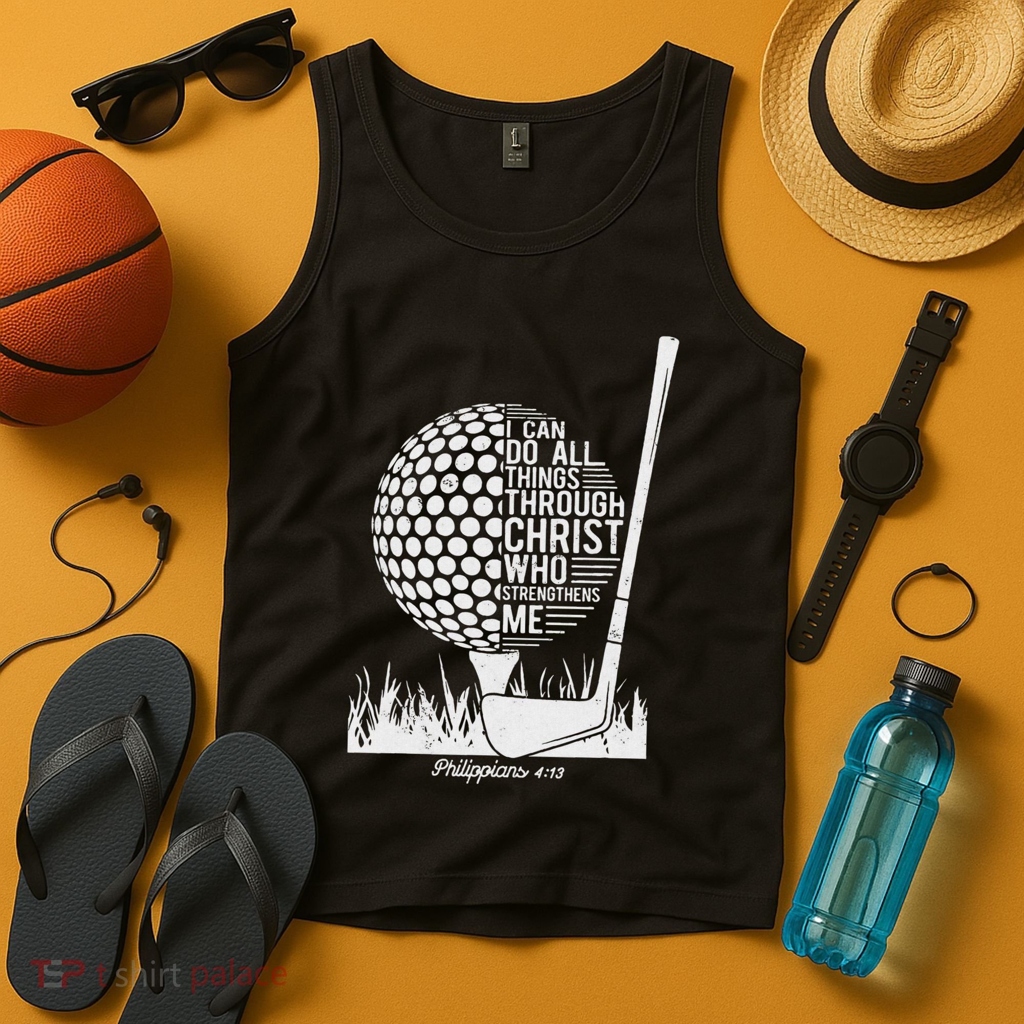 Christian Golf Plyer I Can Do All Things Philippians 4 13 Tank Top