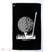 Christian Golf Plyer I Can Do All Things Philippians 4 13 Golf Towel thumb 0