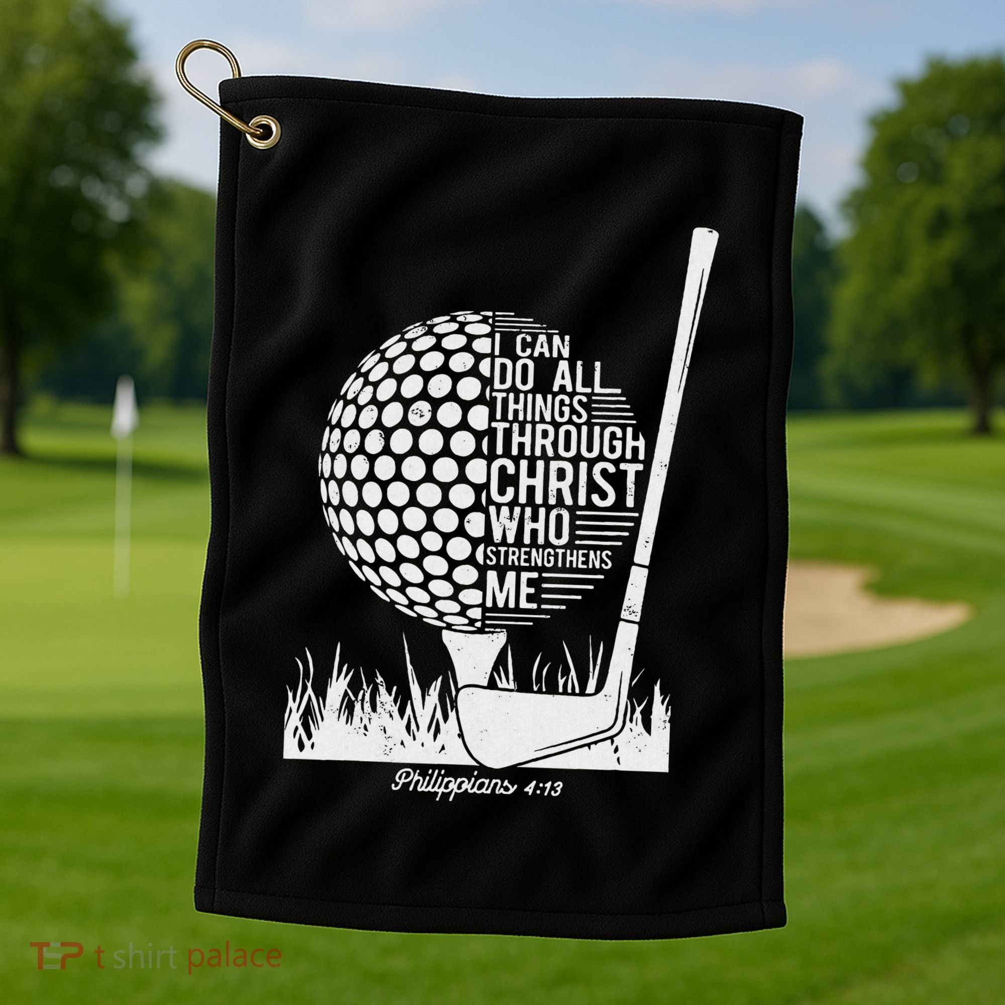 Christian Golf Plyer I Can Do All Things Philippians 4 13 Golf Towel