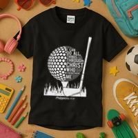 Christian Golf Plyer I Can Do All Things Philippians 4 13 Kids T-Shirt thumb 3