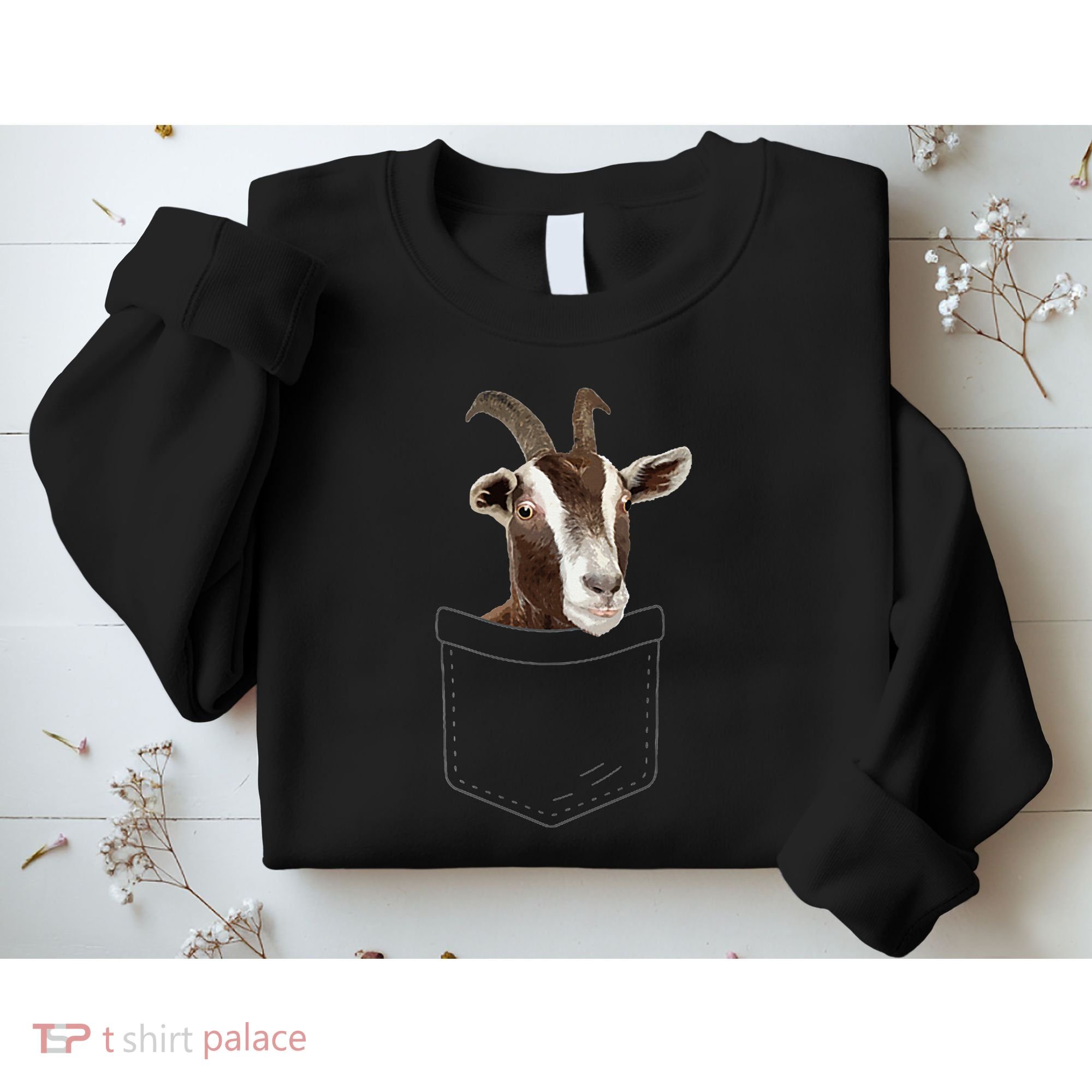 Cool Goat Pocket Goat Whisperer Farm Animal Sweatshirt