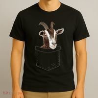 Cool Goat Pocket Goat Whisperer Farm Animal T-Shirt thumb 3