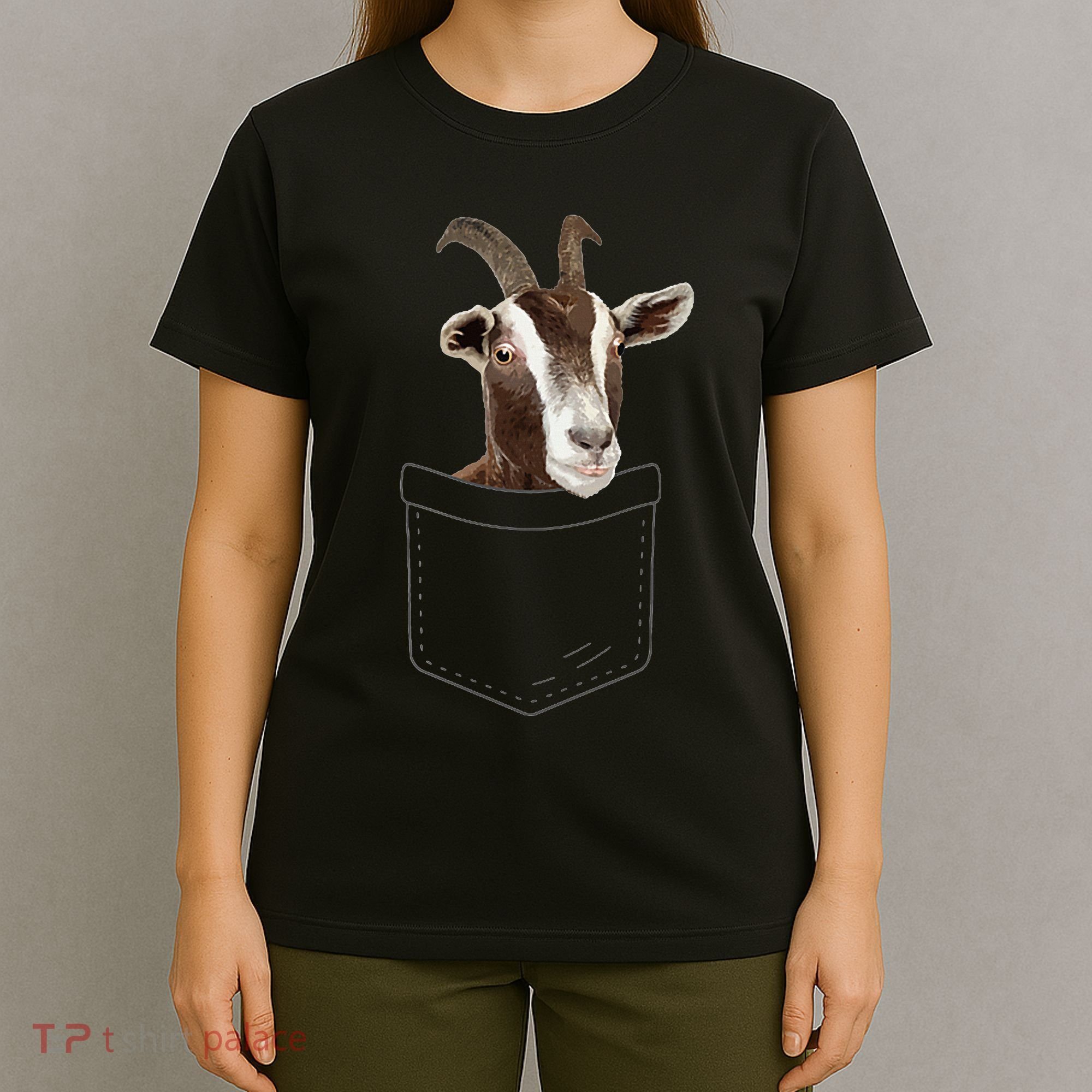 Cool Goat Pocket Goat Whisperer Farm Animal T-Shirt