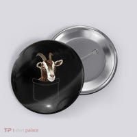 Cool Goat Pocket Goat Whisperer Farm Animal Button thumb 0
