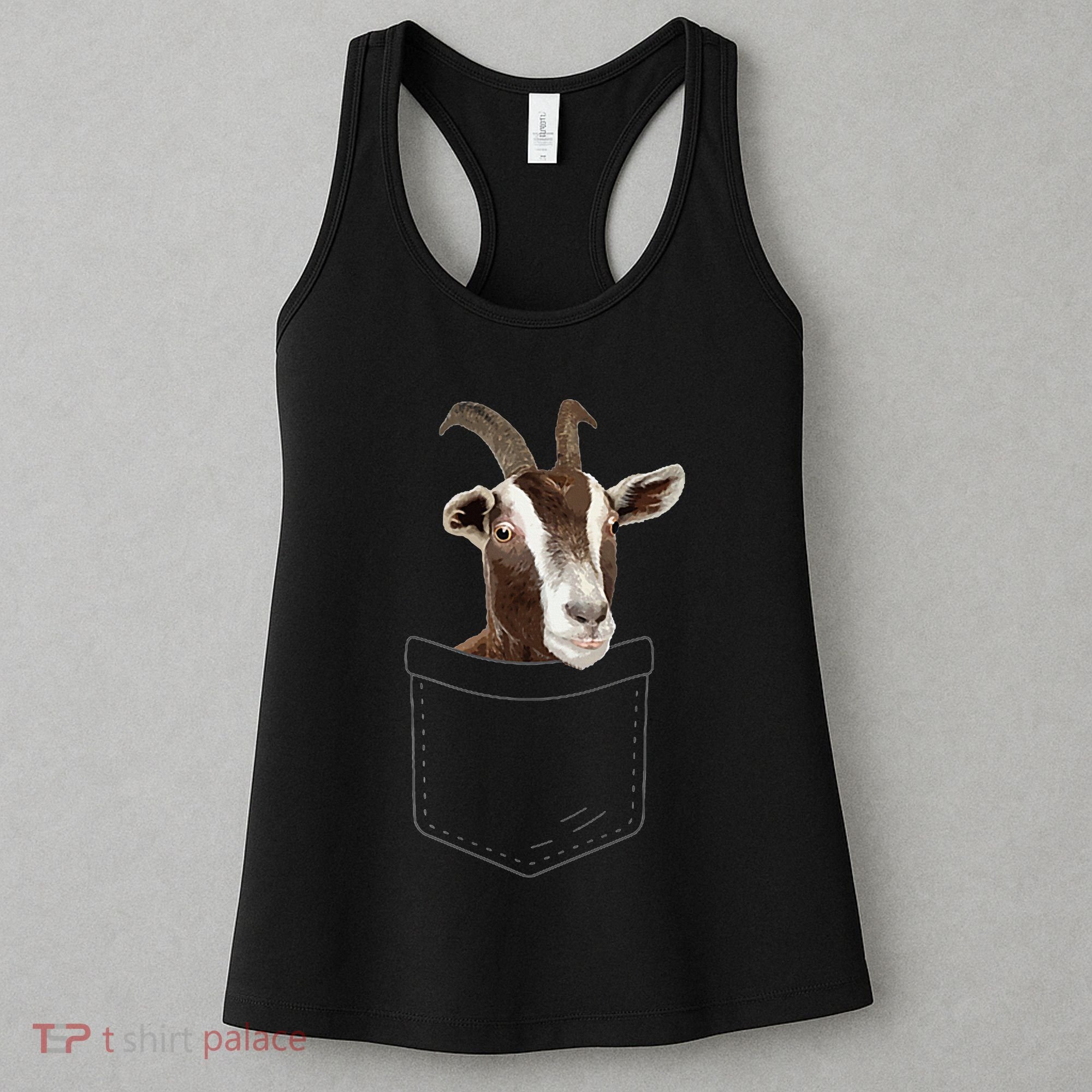 Cool Goat Pocket Goat Whisperer Farm Animal Women's Tank Top