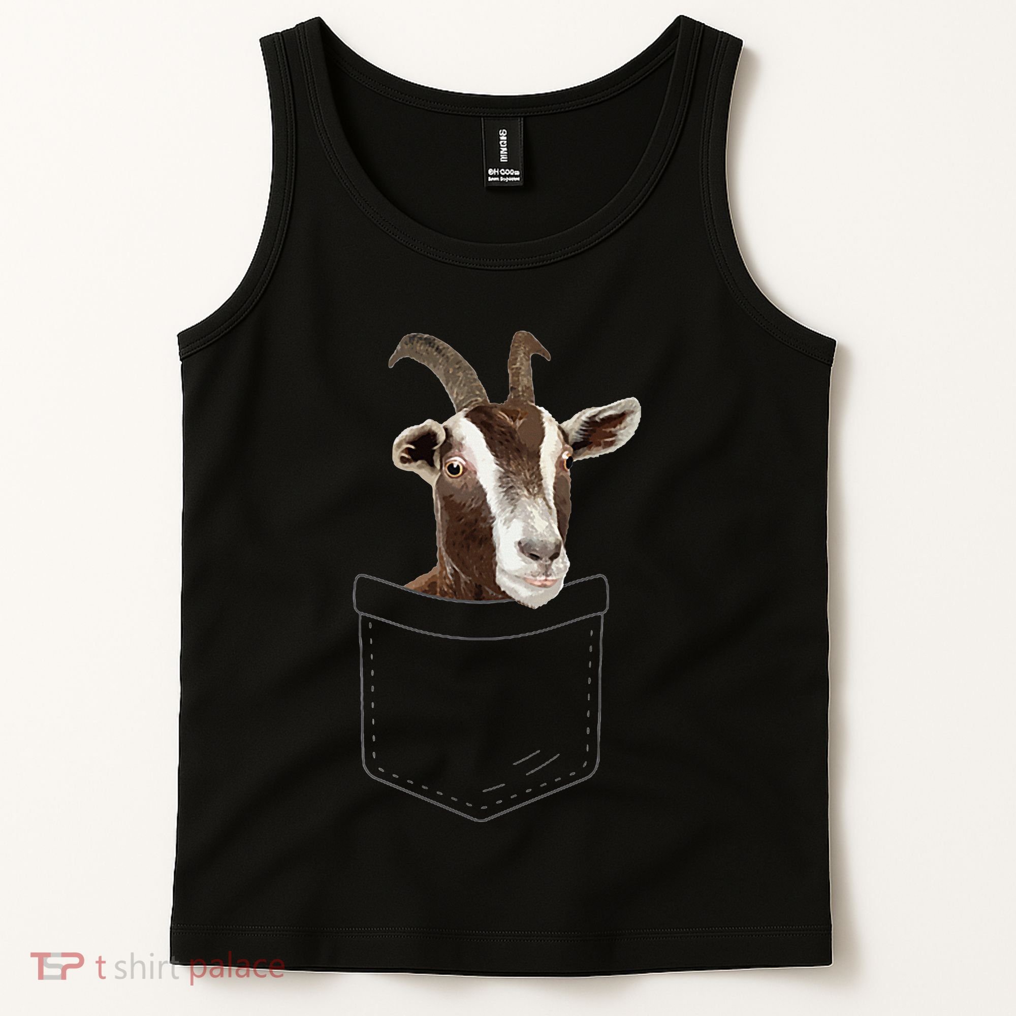 Cool Goat Pocket Goat Whisperer Farm Animal Tank Top
