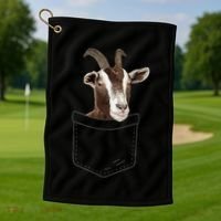 Cool Goat Pocket Goat Whisperer Farm Animal Golf Towel thumb 1