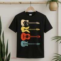 Cool Guitar Players Art Vintage Acoustic Guitarist T-Shirt thumb 2