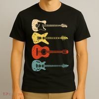 Cool Guitar Players Art Vintage Acoustic Guitarist T-Shirt thumb 3