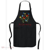 Cute Gift Puzzle Wildflower Grow Your Awareness Autism Awareness Month  Apron thumb 0