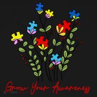 Cute Gift Puzzle Wildflower Grow Your Awareness Autism Awareness Month  Polo thumb 3