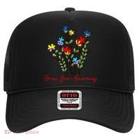 Cute Gift Puzzle Wildflower Grow Your Awareness Autism Awareness Month  Hat thumb 0