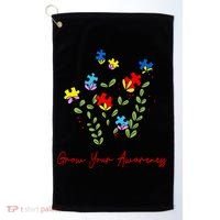 Cute Gift Puzzle Wildflower Grow Your Awareness Autism Awareness Month  Golf Towel thumb 0