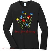 Cute Gift Puzzle Wildflower Grow Your Awareness Autism Awareness Month  Women's Long Sleeve Shirt thumb 0
