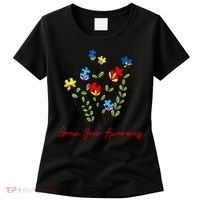 Cute Gift Puzzle Wildflower Grow Your Awareness Autism Awareness Month  Women's T-Shirt thumb 0