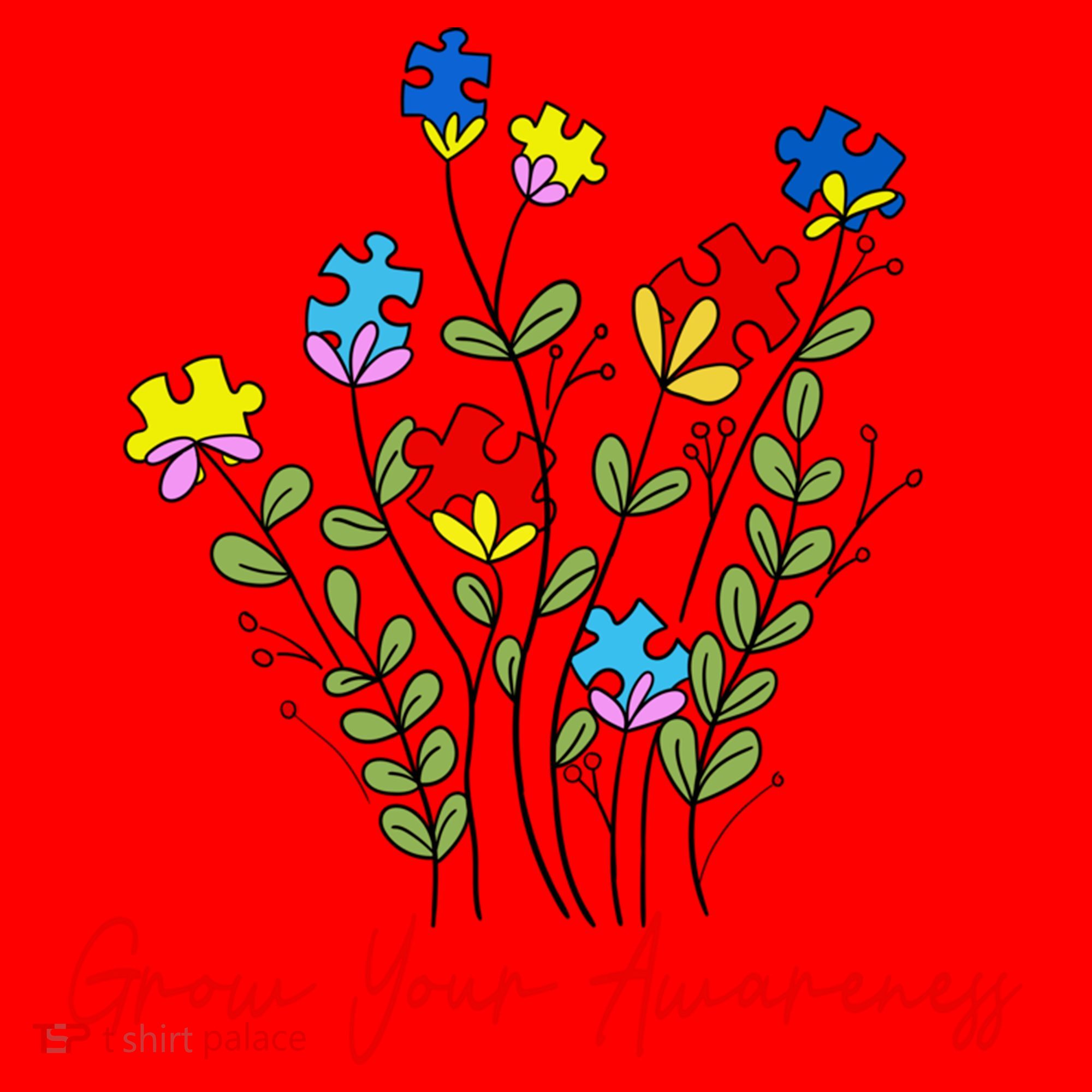 Cute Gift Puzzle Wildflower Grow Your Awareness Autism Awareness Month  Santa Hat