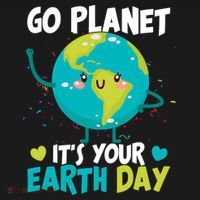 Cute Go Planet It's Your Earth Day USA-Made Doggie Bandana thumb 2
