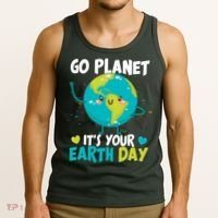 Cute Go Planet It's Your Earth Day Tank Top thumb 3