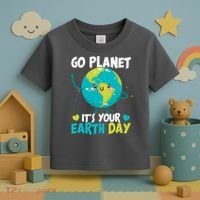 Cute Go Planet It's Your Earth Day Toddler T-Shirt thumb 3
