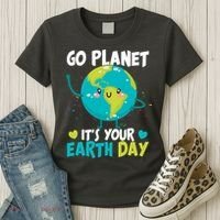 Cute Go Planet It's Your Earth Day Women's T-Shirt thumb 3