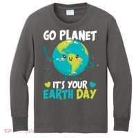Cute Go Planet It's Your Earth Day Kids Long Sleeve Shirt thumb 0