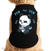 Cute Gaming Panda Pew Video Game Computer Player Doggie Tank thumb 0