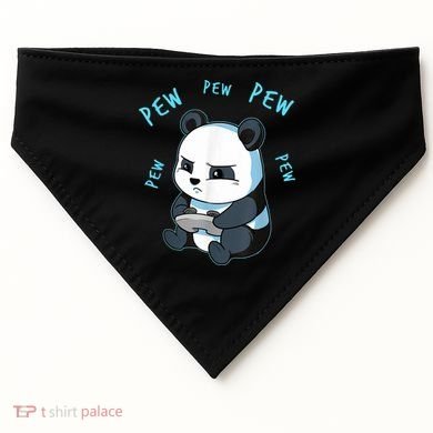 Cute Gaming Panda Pew Video Game Computer Player USA-Made Doggie Bandana