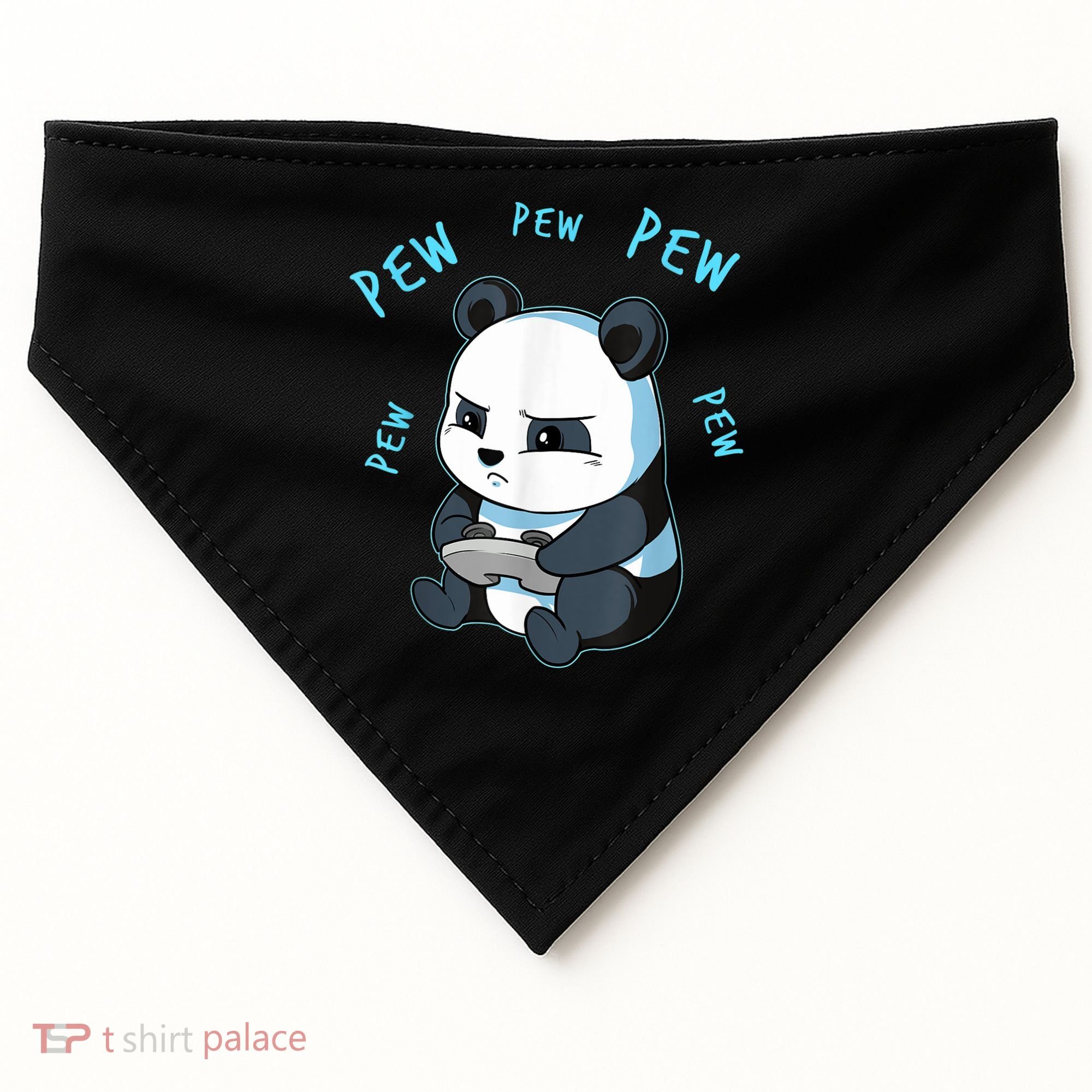 Cute Gaming Panda Pew Video Game Computer Player USA-Made Doggie Bandana