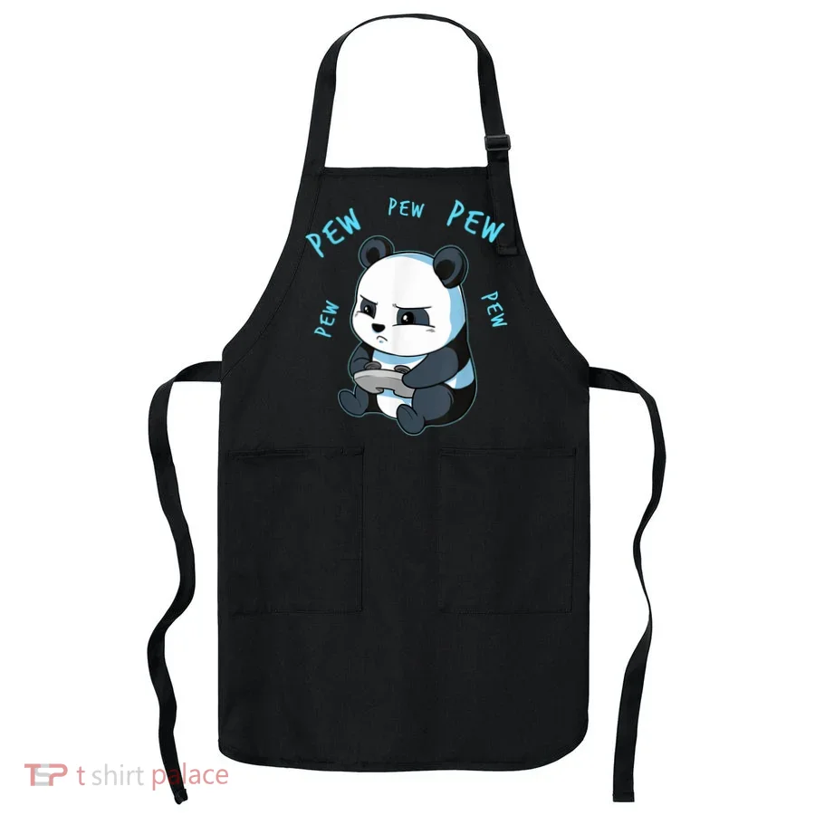 Cute Gaming Panda Pew Video Game Computer Player Apron