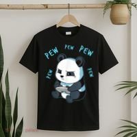 Cute Gaming Panda Pew Video Game Computer Player T-Shirt thumb 2