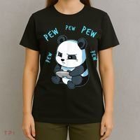 Cute Gaming Panda Pew Video Game Computer Player T-Shirt thumb 4