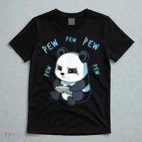 Cute Gaming Panda Pew Video Game Computer Player T-Shirt thumb 5