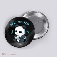 Cute Gaming Panda Pew Video Game Computer Player Button thumb 0
